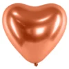Hjärtballonger Krom Koppar