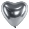 Hjärtballonger Krom Silver