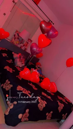 Hjärtballonger Röd