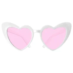 Hjärtglasögon Retro Vit/Rosa