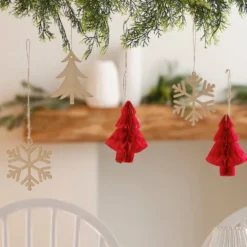 Hängande Juldekoration Gran & Snöflinga