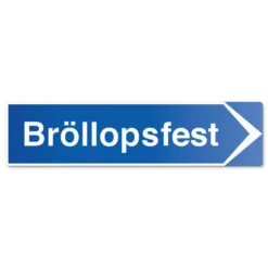 Hänvisningsskylt Bröllopsfest