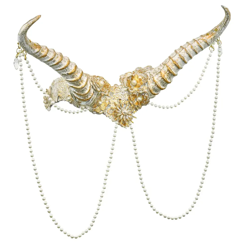 Horn med Strass Guld
