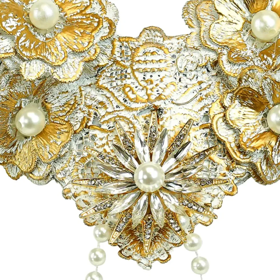 Horn med Strass Guld