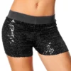 Hotpants med Paljetter Svarta