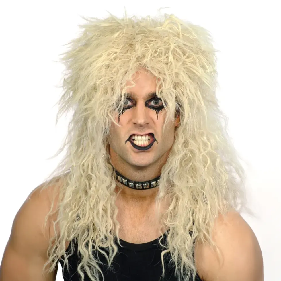 Hårdrockare Blond Peruk