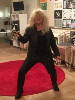 Hårdrockare Blond Peruk