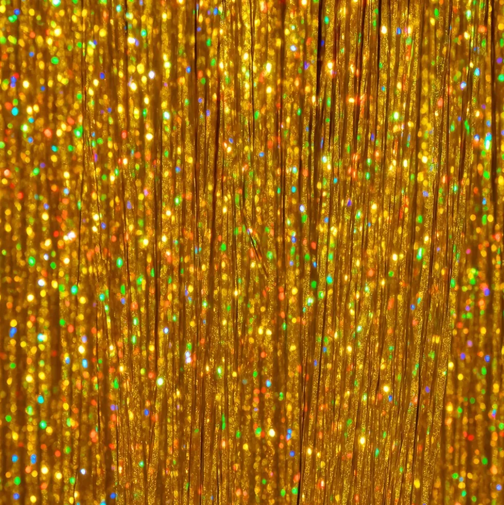 Hårförlängning Glitter Guld