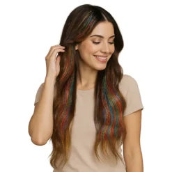Hårförlängning Glitter Multi