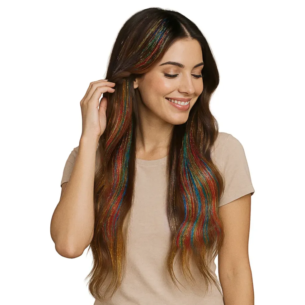 Hårförlängning Glitter Multi