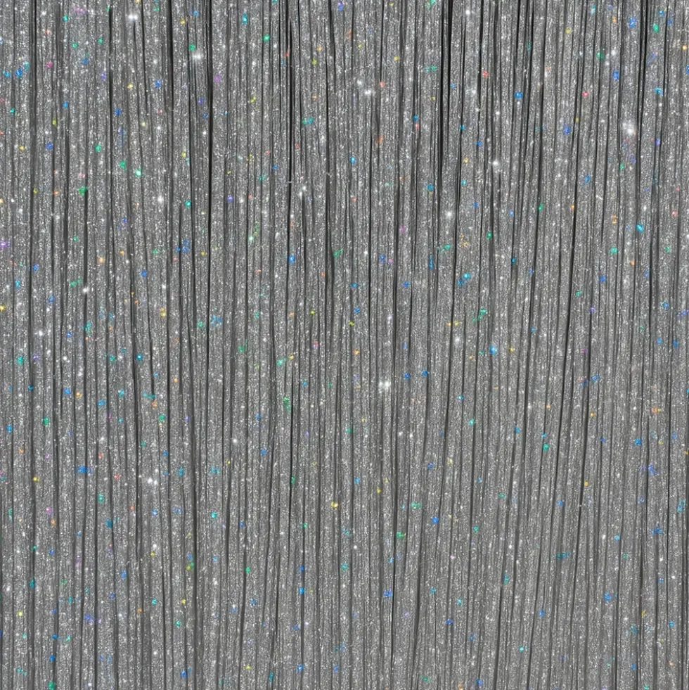 Hårförlängning Glitter Silver