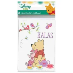 Inbjudningskort Kalas Nalle Puh