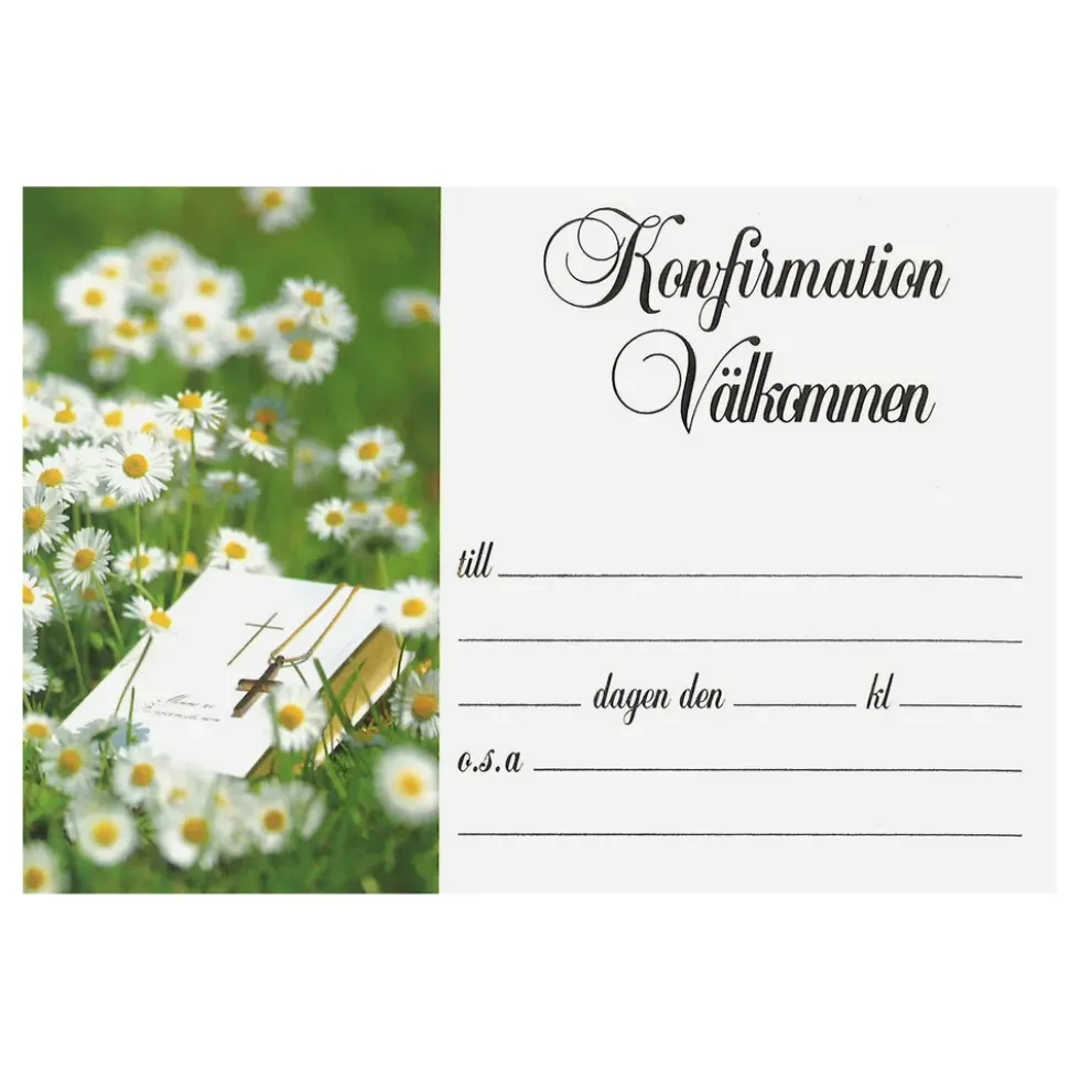 Inbjudningskort Konfirmation