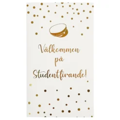 Inbjudningskort Studenten Guld