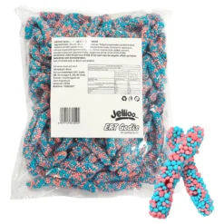 Jellioo Geeks Worms Blue & Pink Storpack