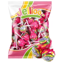 Jellioo Super Gum Lollipop Strawberry Storpack