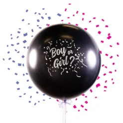 Jätteballong Boy or Girl med Konfetti