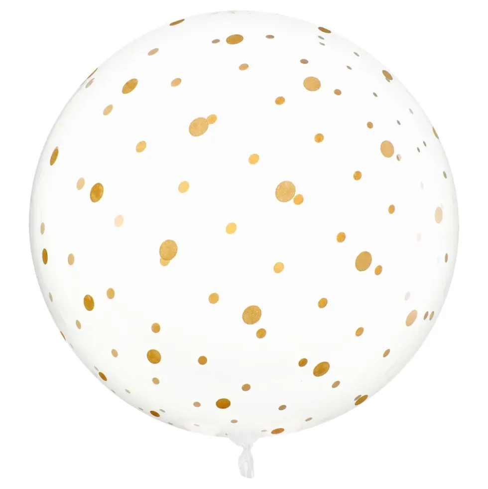 Jätteballong Transparent Prickig