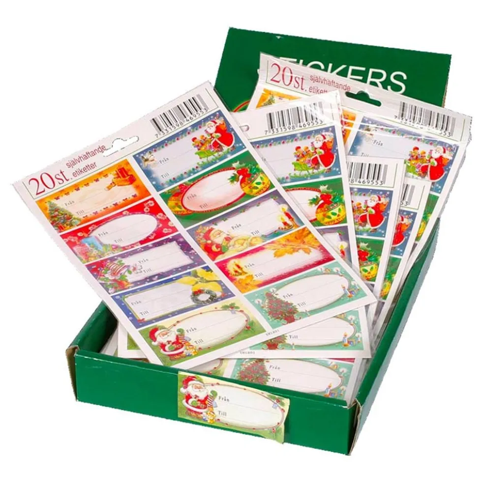 Juletiketter Blandade Motiv
