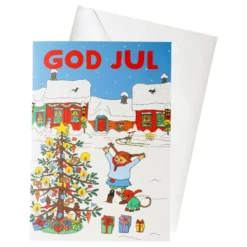 Julkort Pippi Långstrump