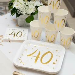 Kaffeservetter 40 Guld