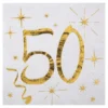 Kaffeservetter 50 Guld
