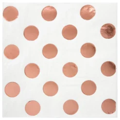 Kaffeservetter Roséguld Prickiga