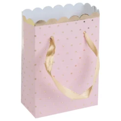 Kalaspåsar Prickiga Ljusrosa/Guld Mini