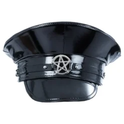 Kaptenshatt Svart med Pentagram