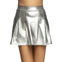 Kjol Kort Silver Metallic