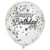 Konfettiballonger Glitter Happy Birthday
