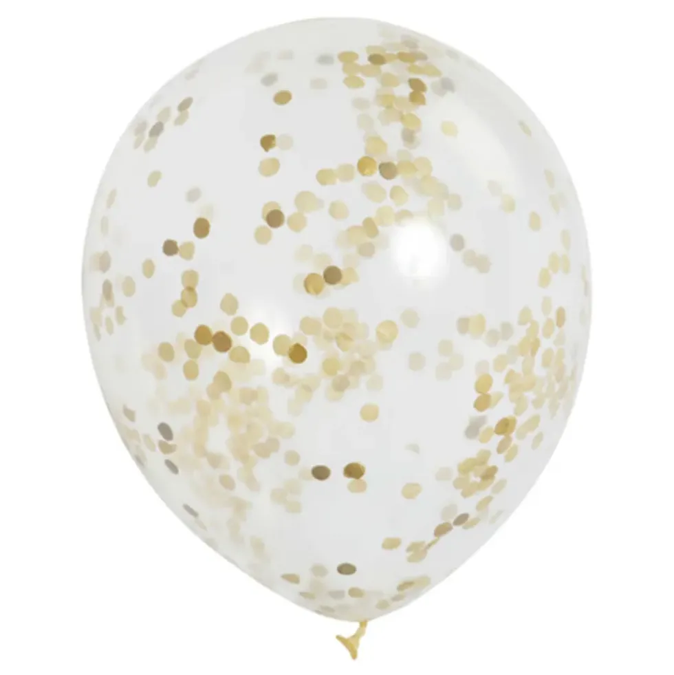 Konfettiballonger Guld