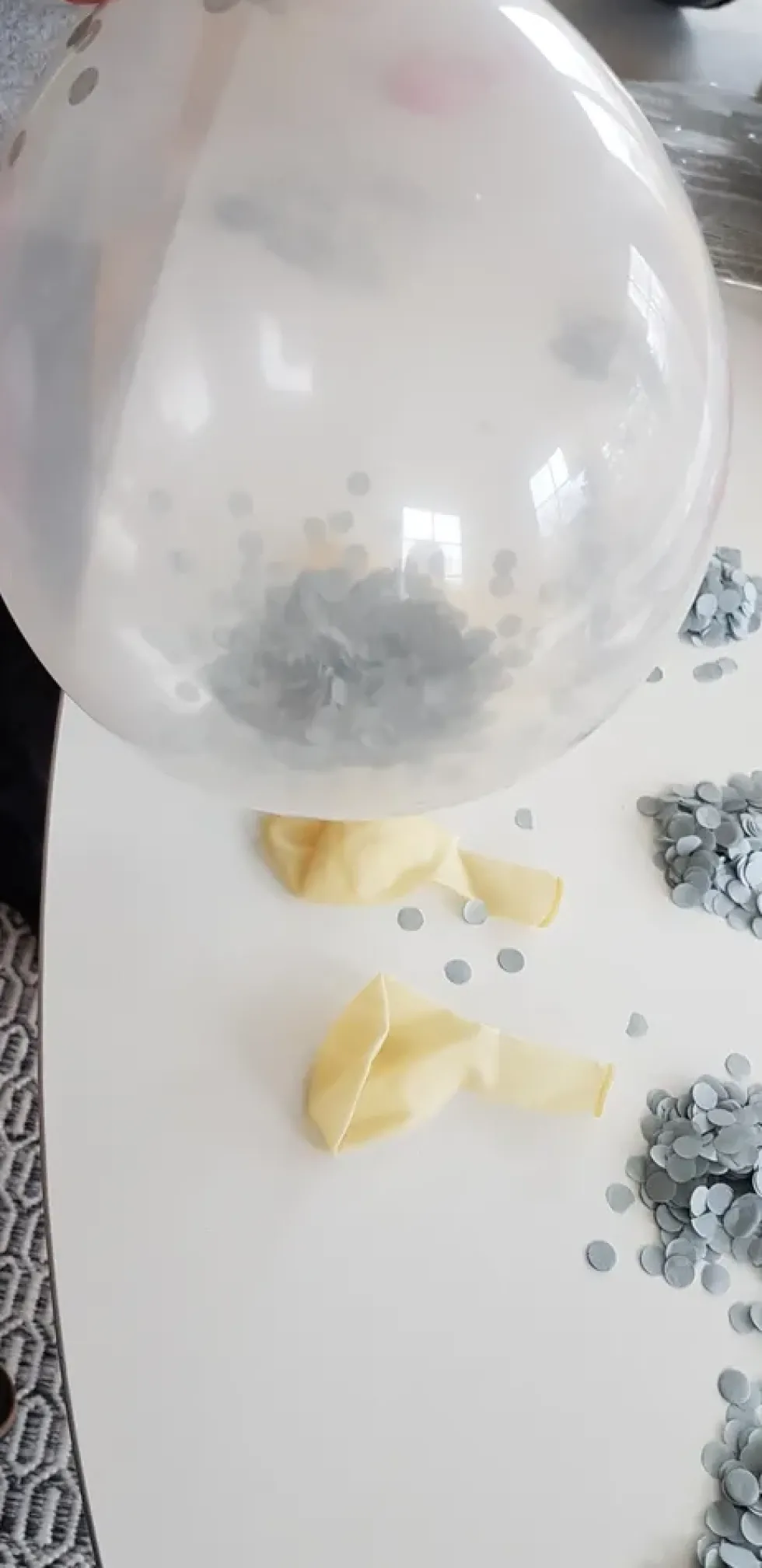 Konfettiballonger Silver