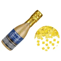 Konfettikanon Champagneflaska Guld