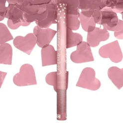 Konfettikanon Hjärtan Roséguld