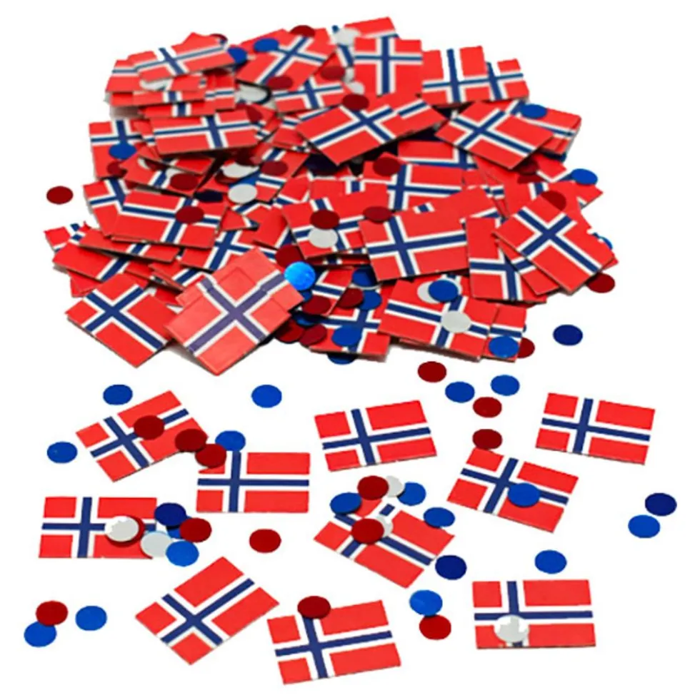 Konfetti Norska Flaggan
