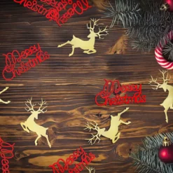 Konfetti Röd Merry Christmas