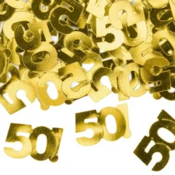 Konfetti Siffra 50 Guld Metallic