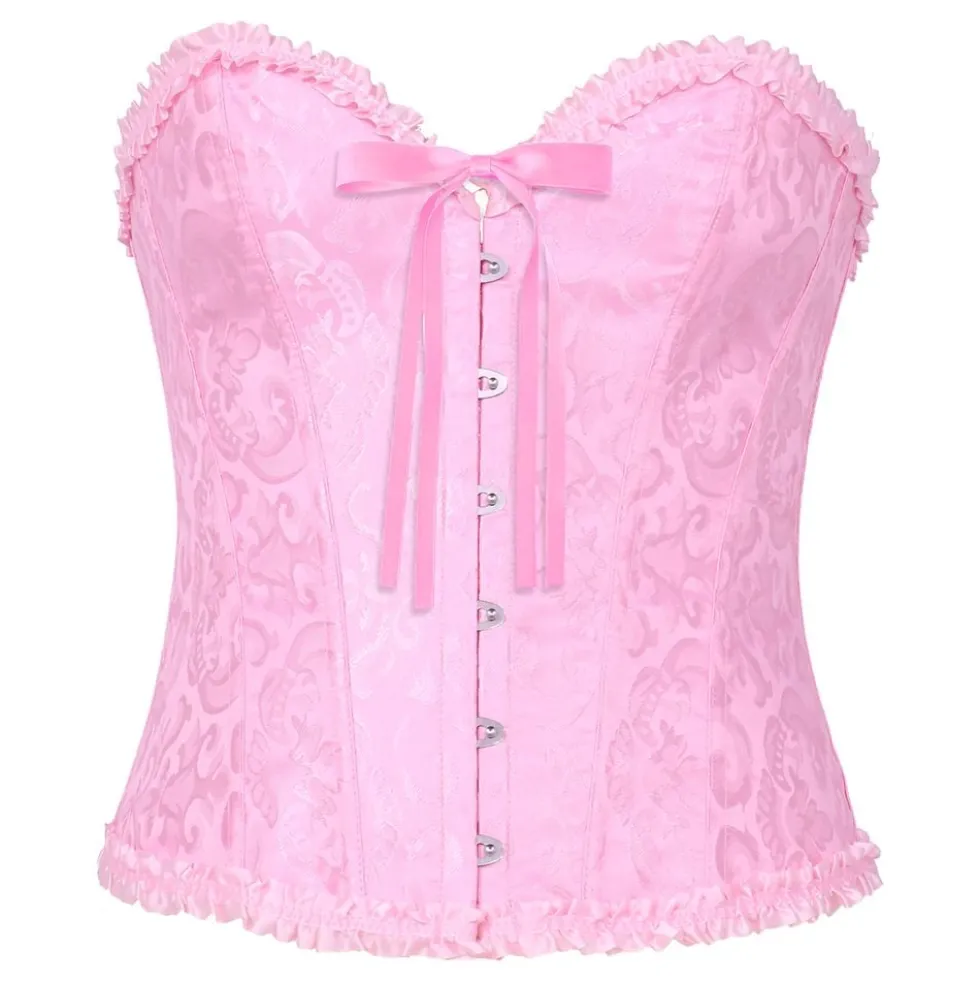 Korsett Rosa med Volanger