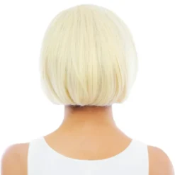 Kort Blond Peruk med Avtagbara Tofsar