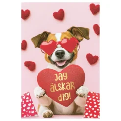 Kort Jag Älskar Dig Hund