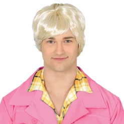 Kort Ljusblond Peruk