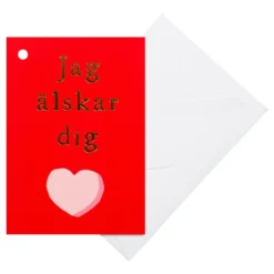 Kort med Kuvert Jag Älskar Dig