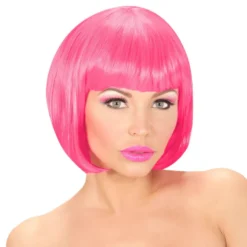 Kort Neon Rosa Peruk