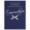 Kort Student Rosett Blå