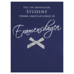 Kort Student Rosett Blå