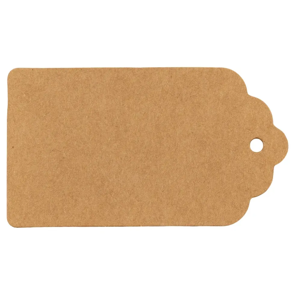 Kraftpapper Etiketter Brun