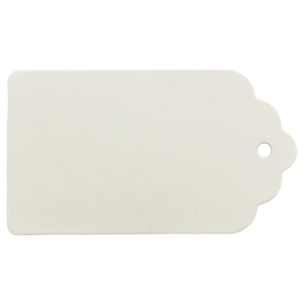 Kraftpapper Etiketter Vit