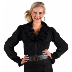 Kråsblus Svart Dam Deluxe