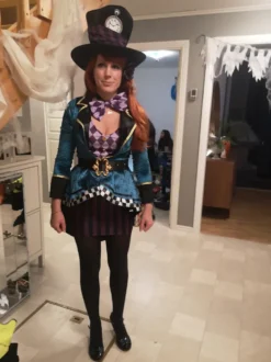 Kvinnlig Mad Hatter Deluxe Maskeraddräkt